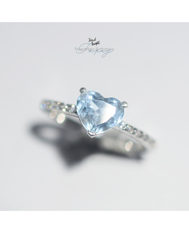 Chapter Thirteen-Sky Blue Topaz Happy Heart Ring